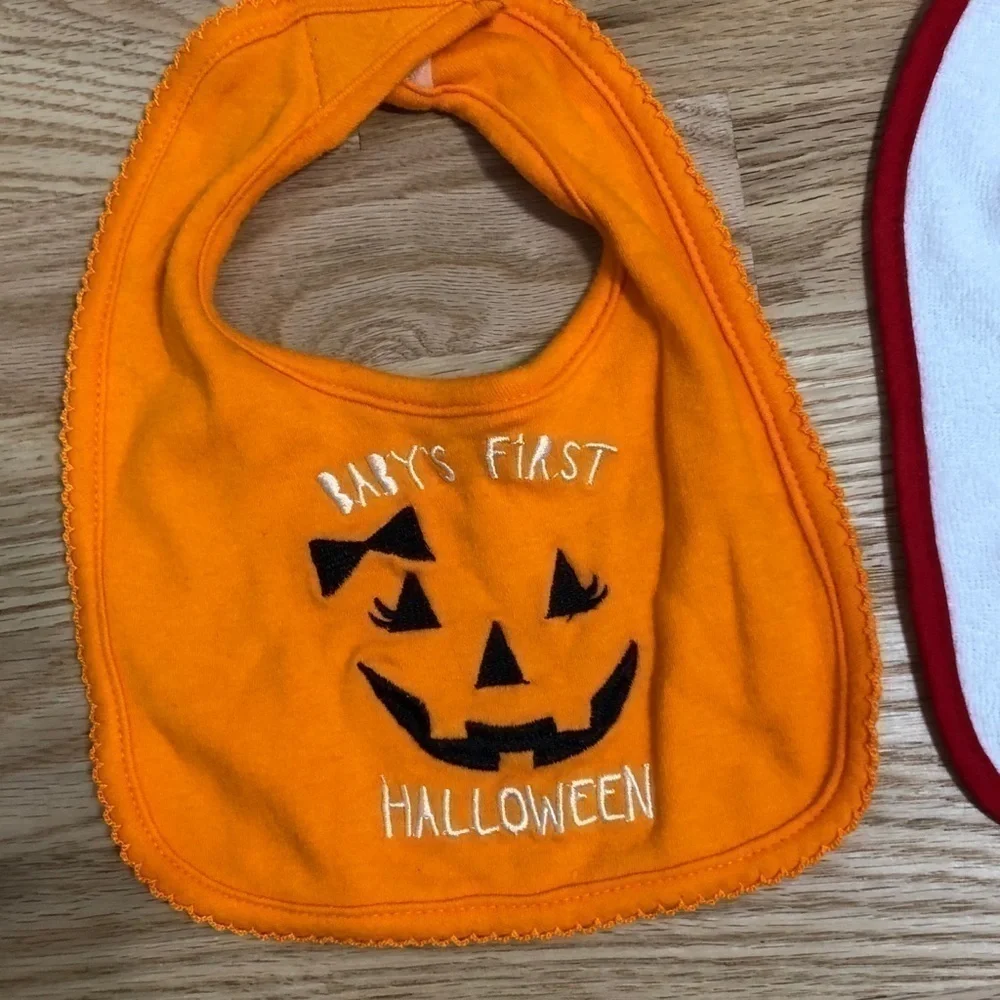 My 1st Valentine’s Day & Halloween Bib with Hat